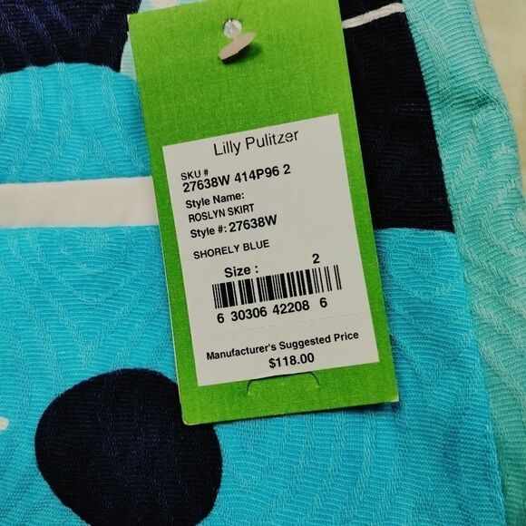 Lilly Pulitzer Shorely Blue Floral Print Mini Skir - Picture 6 of 7